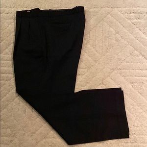 Black pleated dress pants